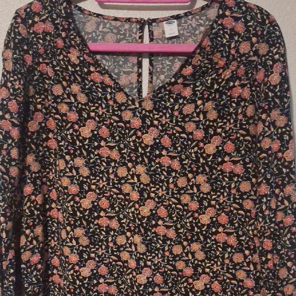 Floral V-Neck Women's Top